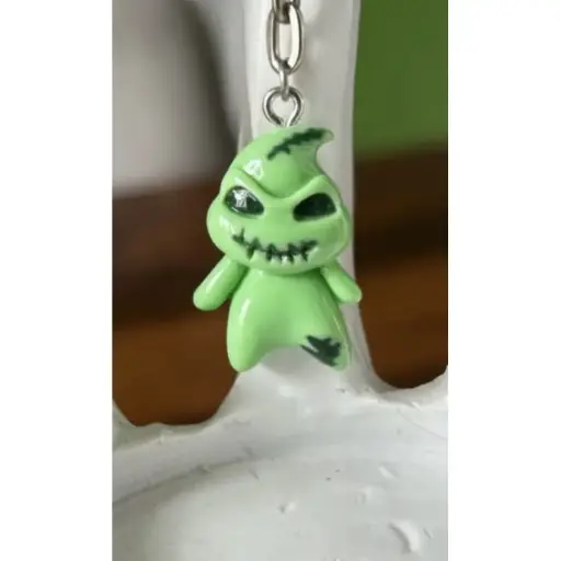 Porte-clé - Fantôme vert en résine