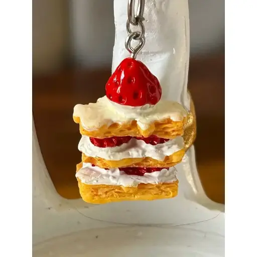 Porte-clé - Millefeuille en résine