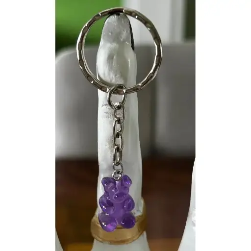 Porte-clé - Ourson violet