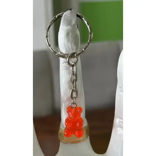 Porte-clé - Ourson orange