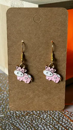Boucle d'oreilles - Vache