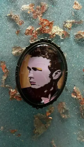 Broche - Cabochon en verre James Dean