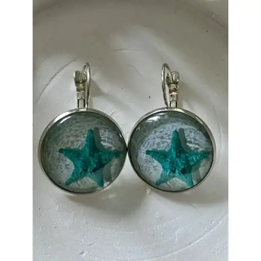 Boucle d'oreilles - Cabochon Etoile De Mer (Dormeuse)